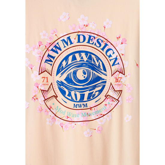 MWM Unisex κοντομάνικη μπλούζα Embroidered Eye Almond Blossom Tee
